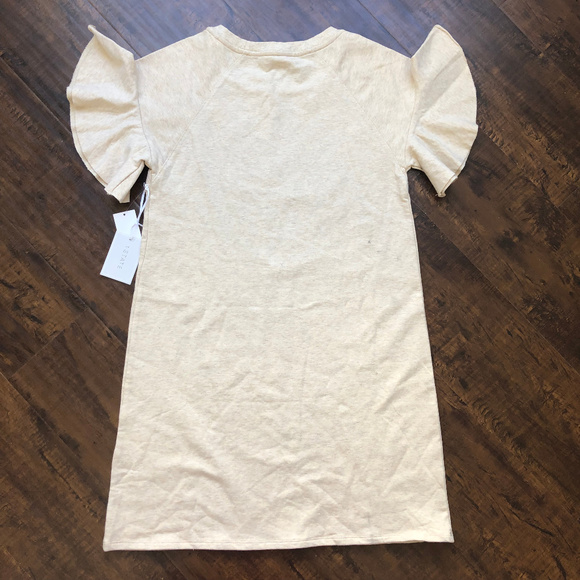 1.STATE French Terry Ruffle Sleeve Tee Shirt Dress - Picture 5 of 8